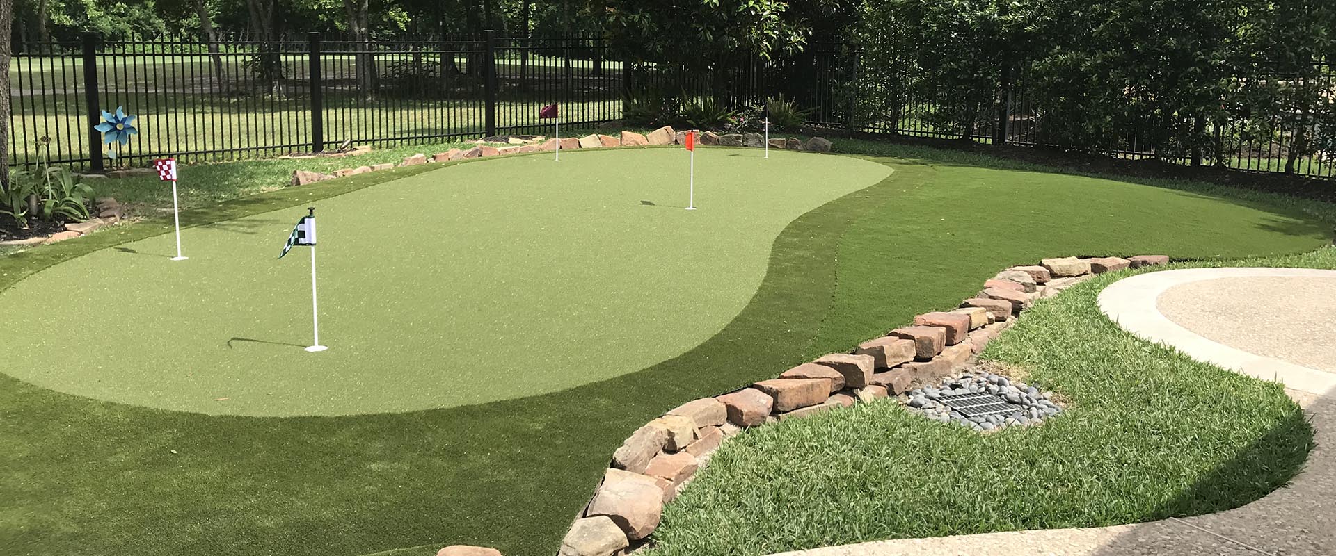 MIni golf course with artificial grass