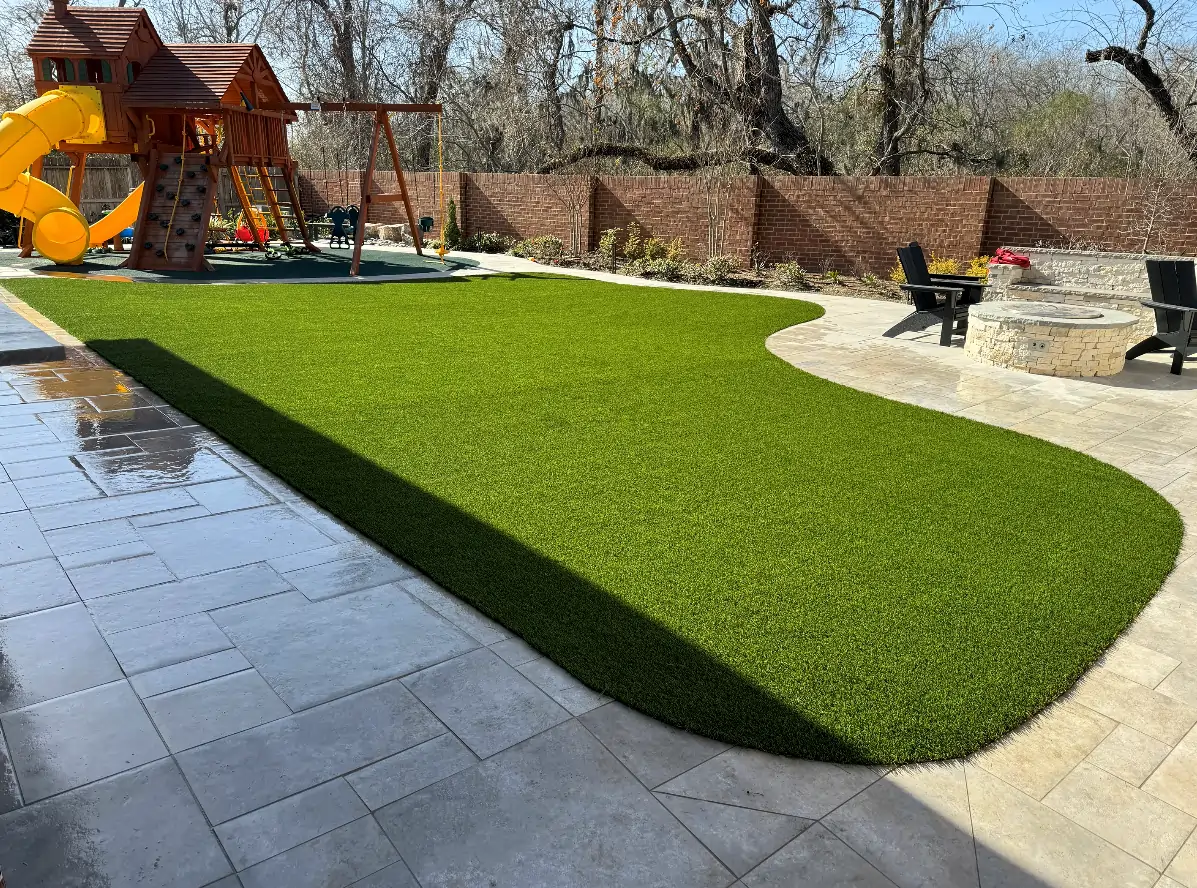 backyard artificial grass lawn