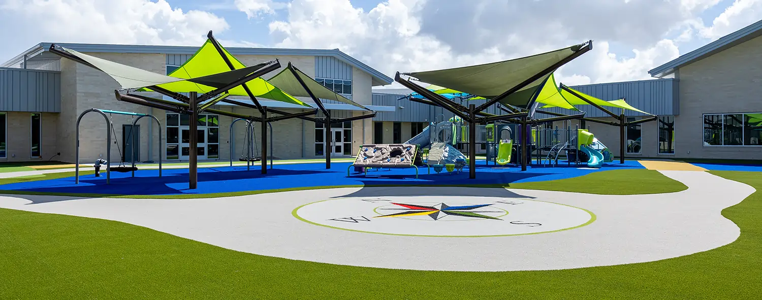 Close up artificial grass playground from SYNLawn