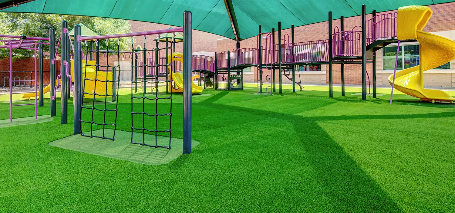 SYNLawn artificial playground grass school installation