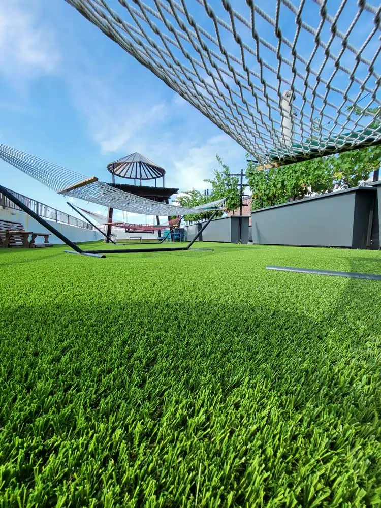 artificial turf rooftop installation