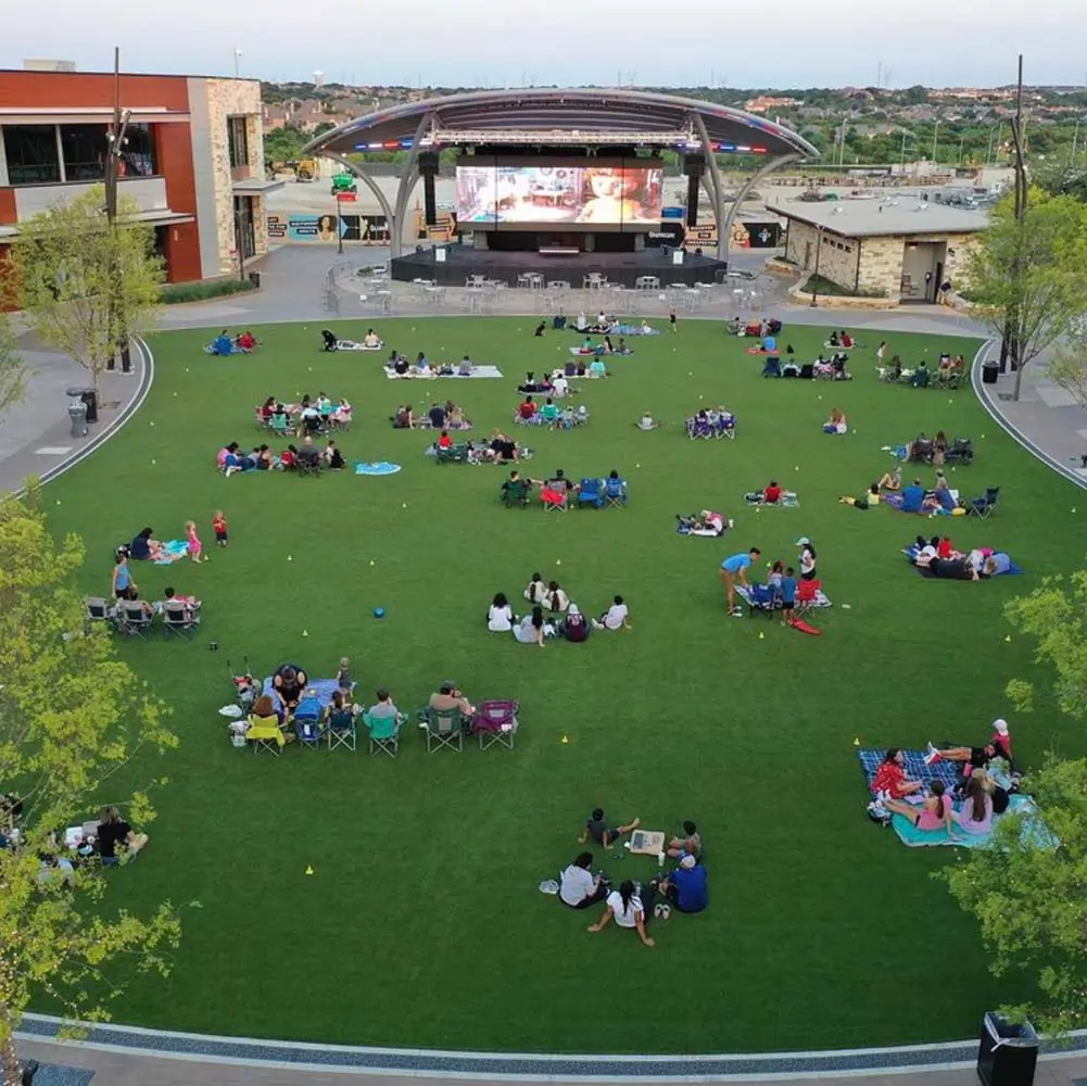 commercial artificial turf installation