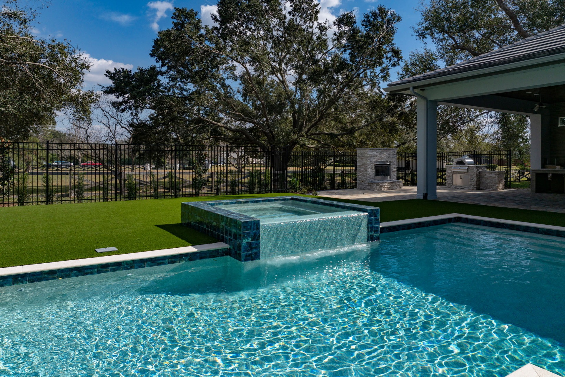 San Antonio Artificial Grass Backyard Pool Installation San Antonio Artificial Grass Backyard Pool Installation