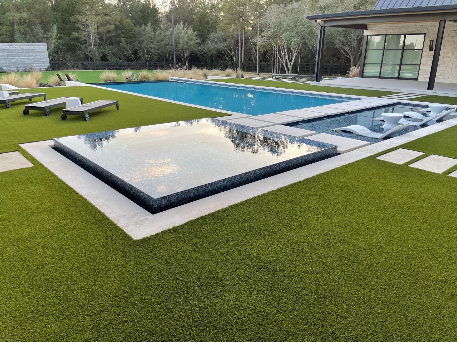 San Antonio Artificial Grass Custom Pool Landscape San Antonio Artificial Grass Custom Pool Landscape